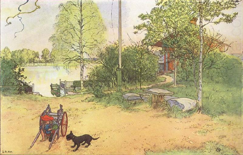 Carl Larsson Our Coourt-Yard china oil painting image